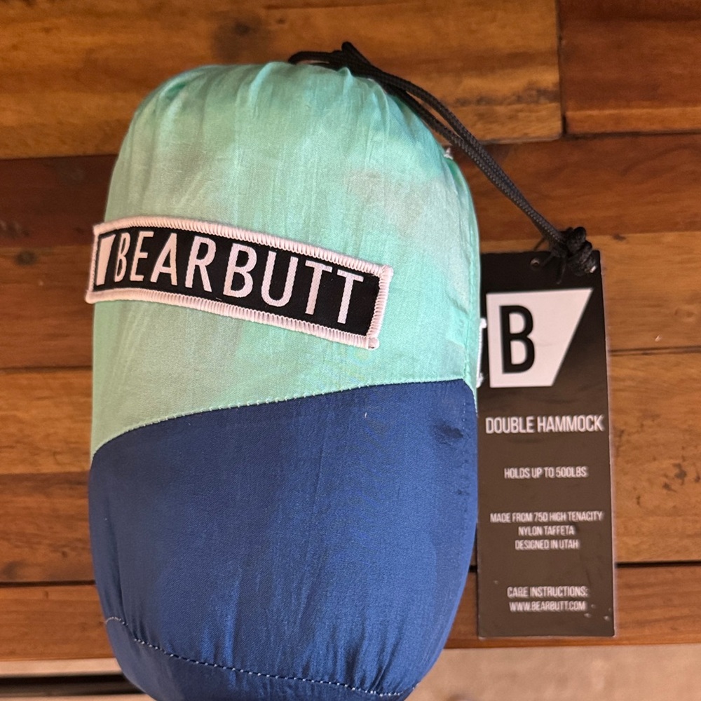 Bear Butt Double Hammock in Teal and Blue